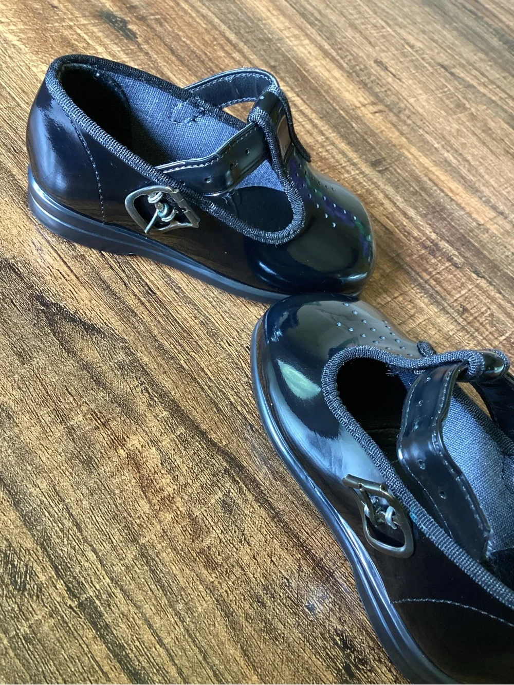 Vintage Wee Walker Black Patent Mary Jane Shoes Size 3 Toddler Girl